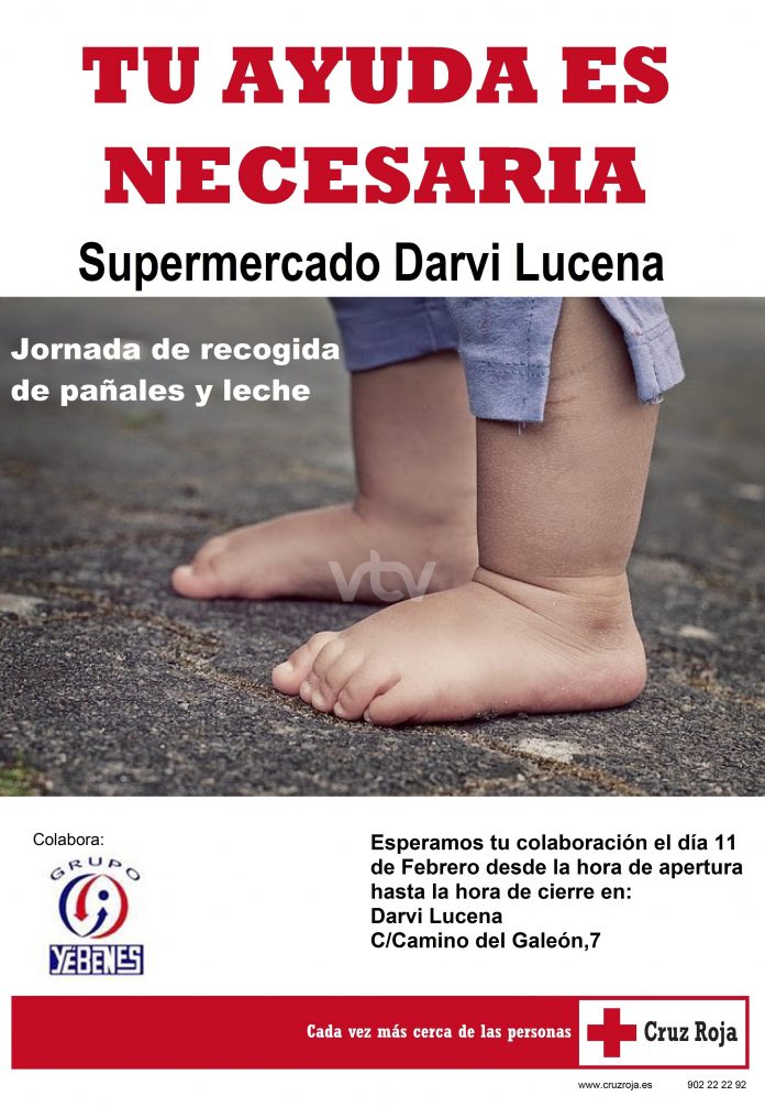 Cartel Recogida pañales y leche Lucena 2017