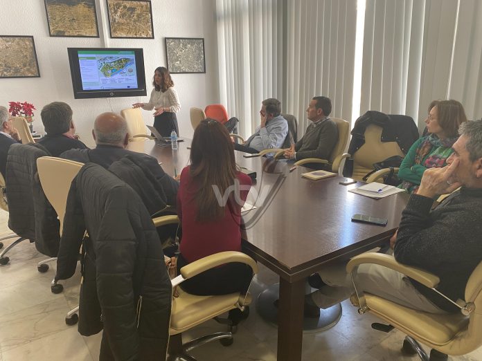 Teresa Alonso explica a concejales y técnicos municipales el proyecto del Parque Europa