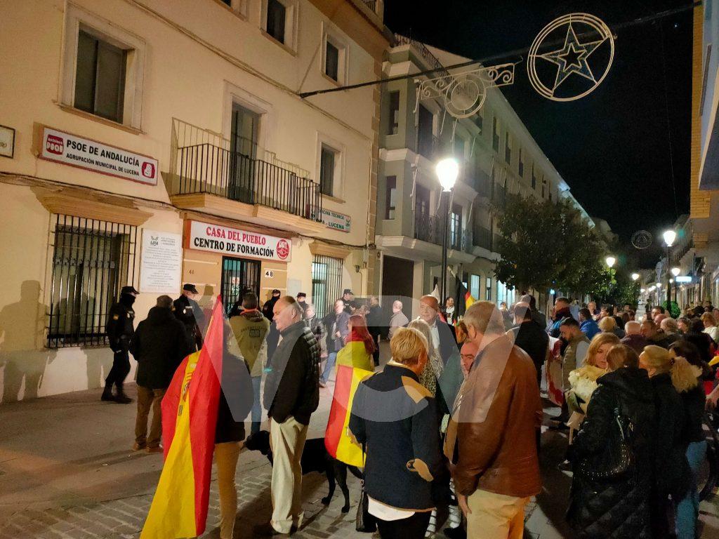 Concentración, sede PSOE