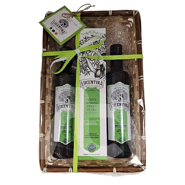 Cesta-3-botellas-Lucentina-DOP-500ml La Lucentina, cooperativa Lucena