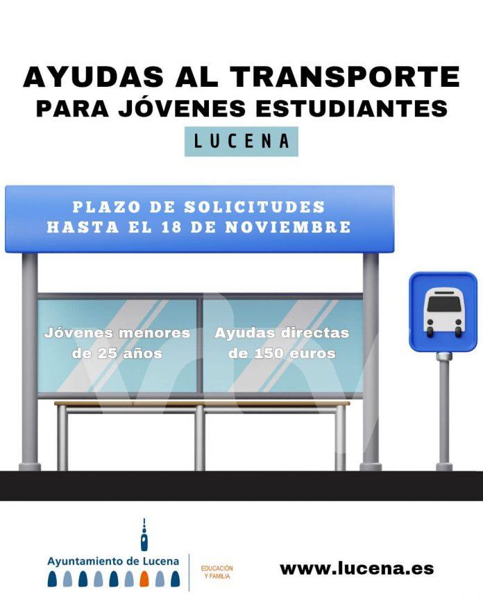 Cartel ayudas al transporte para jóvenes estudiantes Ayudas transporte