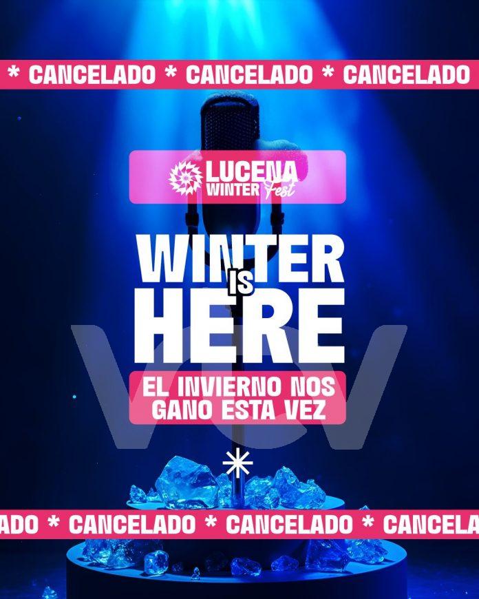 Cancelación Lucena Winter Fest Winter fest