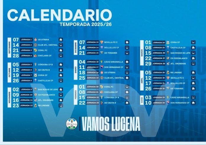 calendario ciudad de lucena 25-26
