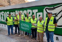 La Mesa de Unidad Ciudadana “Lucena Por su Hospital” pedirá la reprobación de Juanma Moreno Mural hospital